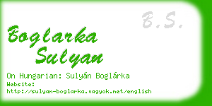 boglarka sulyan business card